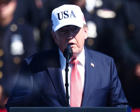 Donald Trump speaks during a "Steel Across America" event ahead of the 25th anniversary of the September 11th attacks, 08 September 2026 in Washington DC.