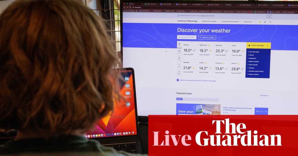 Australia politics live: Watt ‘not happy’ about new BoM site cost; NDIS a ‘trainwreck’, one of scheme’s architects warns | Australia news Australia politics live: Watt ‘not happy’ about new BoM site cost; NDIS a ‘trainwreck’, one of scheme’s architects warns | Australia news