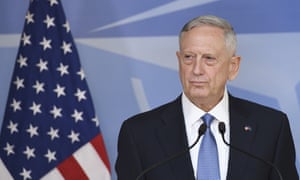 James Mattis at the Nato defence ministers meeting in Brussels on Wednesday.
