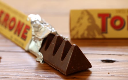 The chunky shape of a Toblerone bar