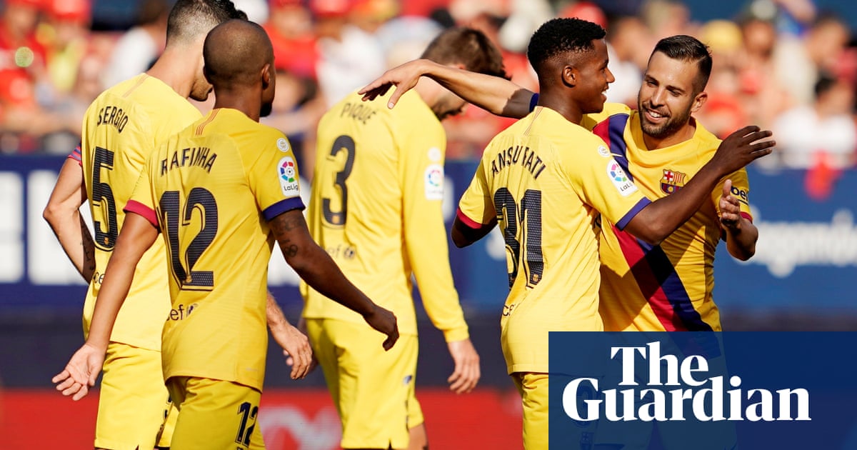 European roundup: Osasuna hold Barcelona despite teenage Fati’s record