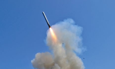A Tomahawk cruise missile launching
