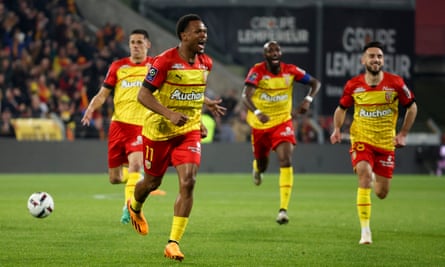 Loïs Openda scored twice for Lens as they beat Monaco 3-0 on Saturday.