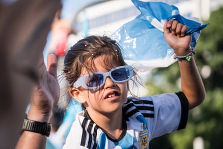 Les Argentins célèbrent leur titre de champion du monde à Buenos Aires.