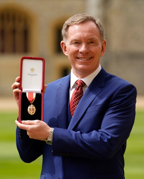 The Labour MP Sir Chris Bryant, who today received his knighthood at an investiture ceremony at Windsor Castle held by the Princess Royal.