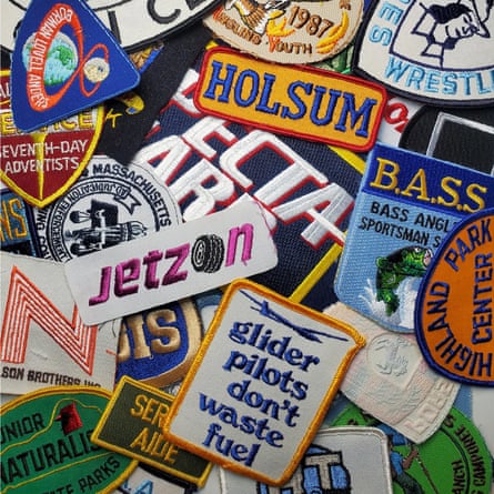 A selection of applique badges