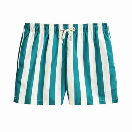 Teal striped shorts