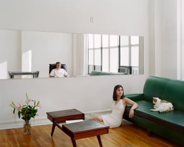 Claudia, Peter, Luna, 2006Spanish-born, New York-based photographic artist Yolanda del Amo’s debut photobook explores the tension between the inner and exterior realities of human life. Through staged tableaus featuring friends and family, Del Amo constructs moments that expose the social frameworks shaping identity, class, family, and gender. Her photographs illustrate how closeness and separation coexist within the same space and reveal the fragile balance between connection and solitude.