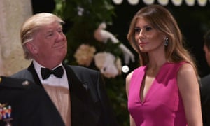 Melania and Donald Trump in Palm Beach on Saturday