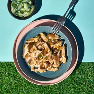 Simon Hopkinson’s jellied chicken and cucumber salad.