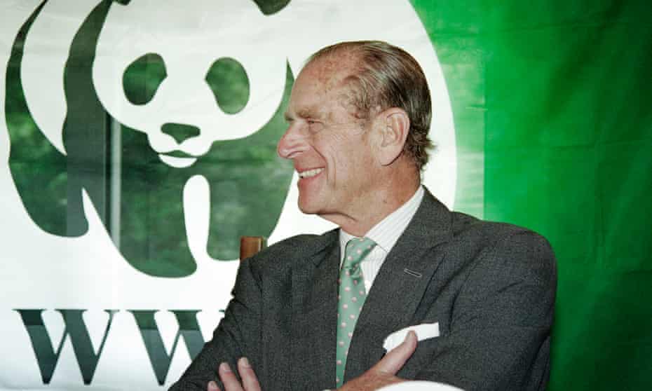 Prince Philip at a press conference for the World Wide Fund for Nature in Ougney-les-Champs, France, in 1995. Prince Philip was President of the WWF from 1981 to 1996.