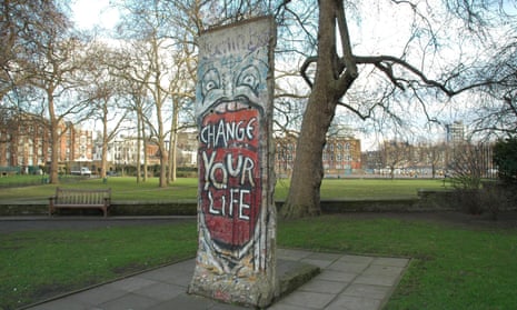 A segment of the Berlin Wall outside the Imperial War Museum, London.