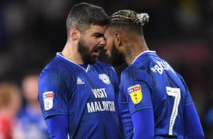 Callum Paterson and Leandro Bacuna with some up-close-and-personal chat.