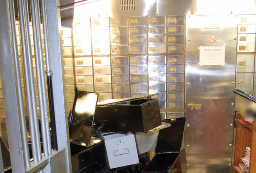 The inside of the vault at the Hatton Garden Safe Deposit company