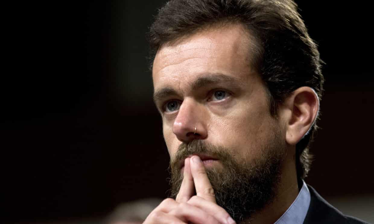 Jack Dorsey on Capitol Hill in Washington DC, on 5 September 2018.