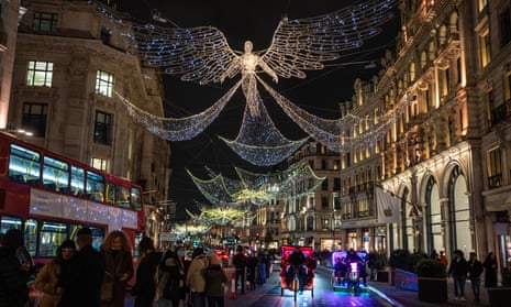 Christmas lights on Regent Street, London