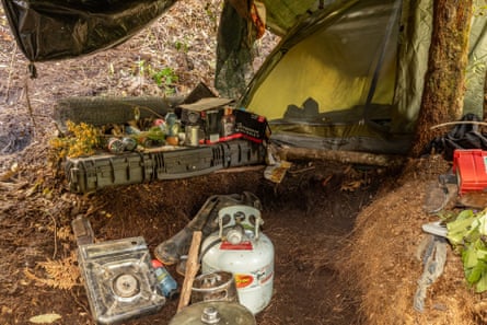 Images of the campsite released by New Zealand police on Wednesday.