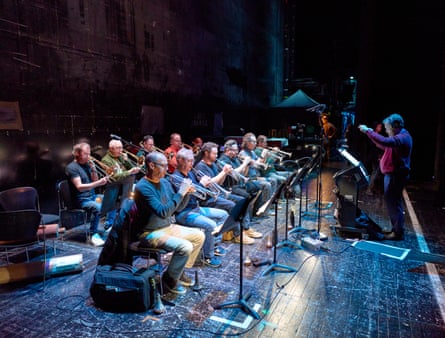 Some of the brass section of the Royal Opera House orchestra.