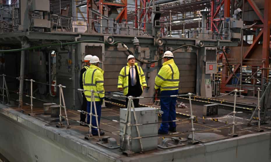 Boris Johnson at Rosyth shipyard