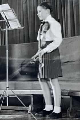 Fiona Maddocks in her formative years on the violin.