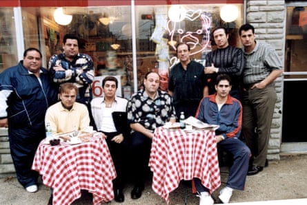 The characters of The Sopranos outside Satriale’s Pork Store.