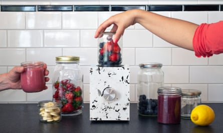 The Re:Mix food mixer uses easily available jam jars