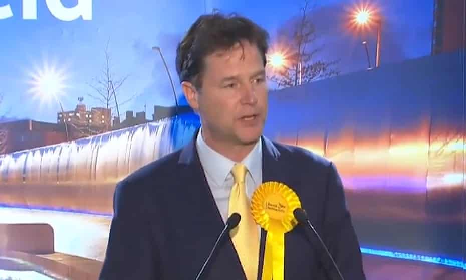 Nick Clegg loses the Lib Dems’ Sheffield Hallam seat to Labour