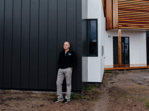 Tony O’Connell, 53, outside a completed home he and his team at TS Constructions built at The Cape.