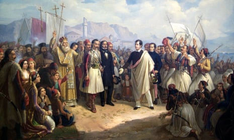 The Reception of Lord Byron at Missolonghi, an 1861 painting by Theodoros Vryzakis