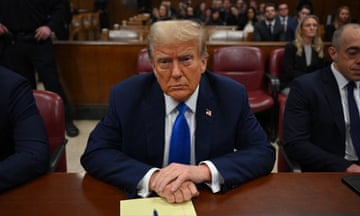 Donald Trump in court on 22 April 2024