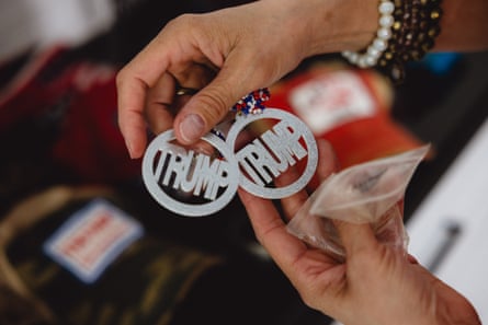 Anna Holcomb shows off her Trump memorabilia.