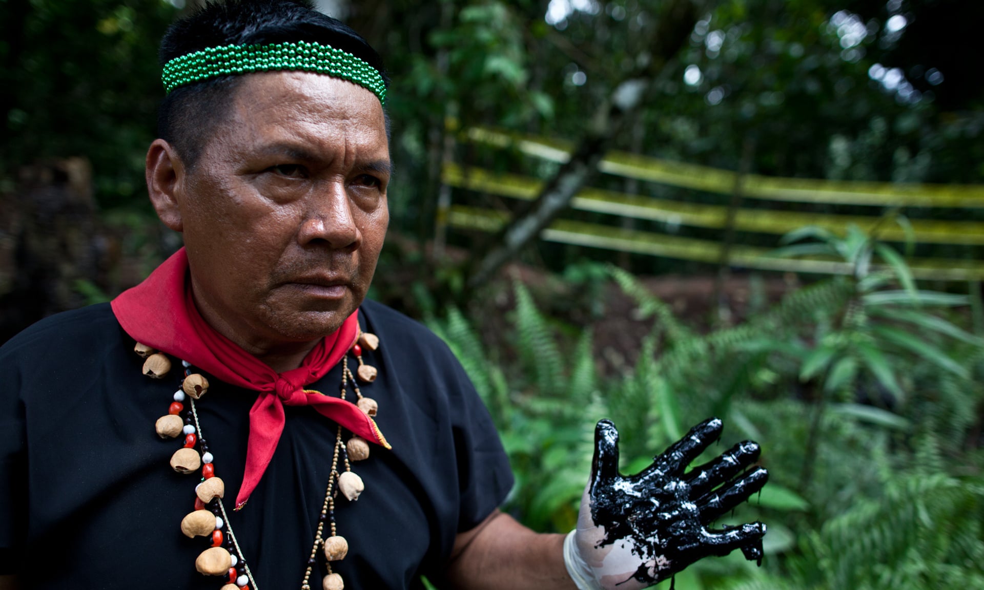 Emergildo Criollo, a Kofan leader and member of the Ceibo Alliance. Photograph: Ceibo Alliance