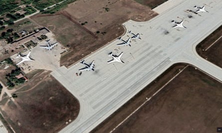 Imagen de Google Earth de la base aérea de Engels en Saratov, Rusia.
