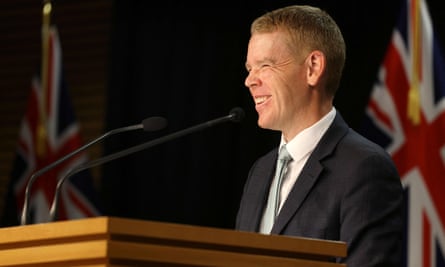 New Zealand’s prime minister Chris Hipkins speaks to the media during his first official post cabinet press conference at parliament in Wellington