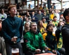 Packed pubs and skiving school: Australian fans nurse pints over laptops to cheer on Socceroos