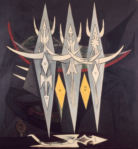 Umbral (Seuil), 1950, by Wifredo Lam.
