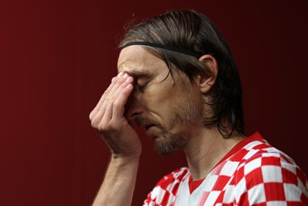 Luka Modric of Croatia prepares in the tunnel before their match with Panama in Toronto.