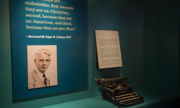'Right across all this media we see that Americans could have had access to information about the threat of Nazis if they were paying close attention,' said exhibition curator Daniel Greene.