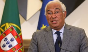 Prime Minister Antonio Costa speaks during a press conference after a Council of Ministers meeting in Sao Bento Palace in Lisbon, Portugal, 18 January 2021.