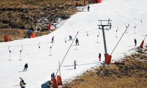 People ski at Kapoko Snow Park at Afriski Mountain Resort in Butha Buthe, Lesotho, 31 July.