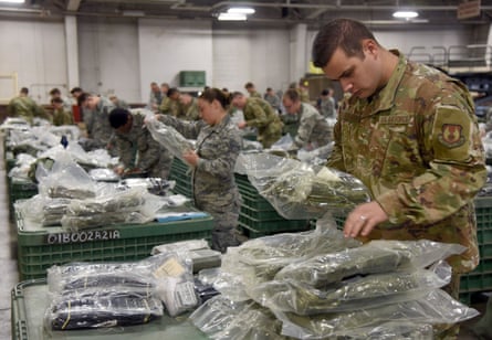 Hannes Marschalek completing a personal inventory during a US Air Force deployment exercise.