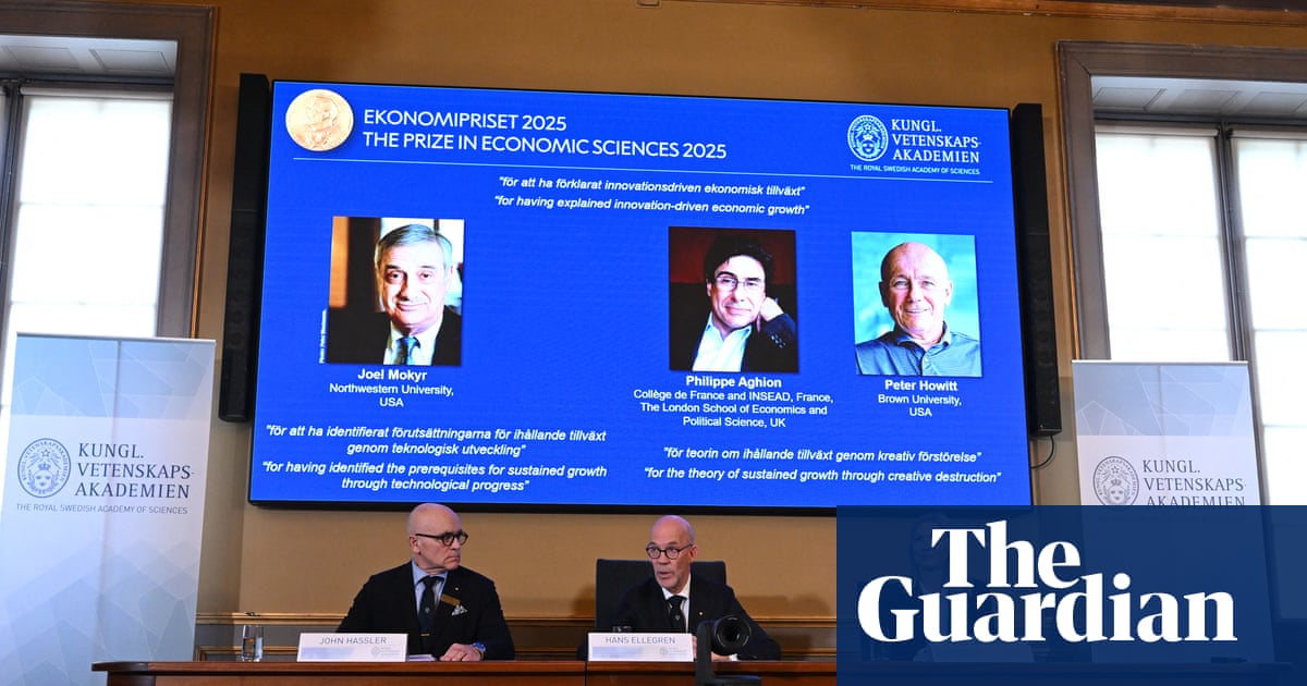 Trio win Nobel economics prize for work on technology-driven growth