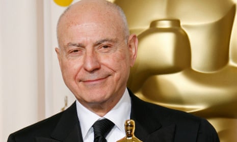 Alan Arkin poses with the Oscar he won for best supporting actor for Little Miss Sunshine in 2007.