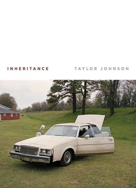 a car parked in grass in book cover for Taylor Johnson’s Inheritance