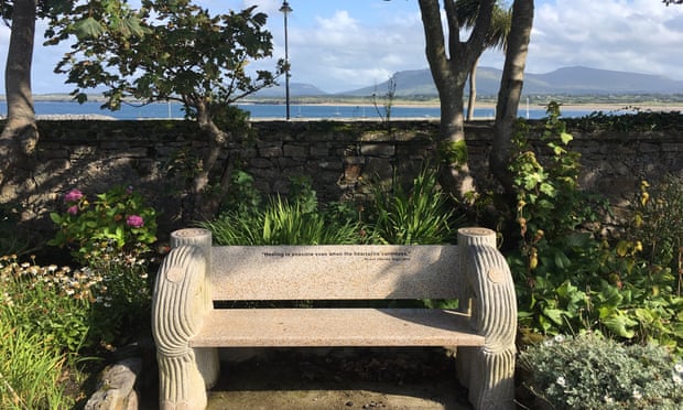 A bench inscribed with a quote from Prince Charles who visited Mullaghmore in 2015.