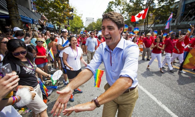 Justin Trudeau at the Vancouver pride parade in 2015. He will be the first prime minister to march in the Toronto pride parade this year.