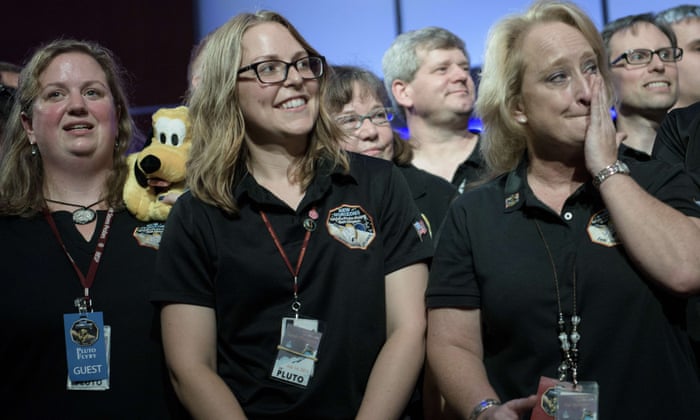 Members of the New Horizons mission team at the Johns Hopkins University applied physics laboratory in Maryland.