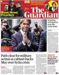 Guardian front page, Friday 13 April 2018