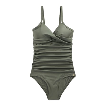 Khaki ruched swimsuit