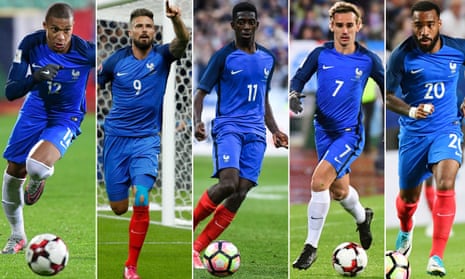 Just a few of the forwards who start for France at the World Cup next summer.